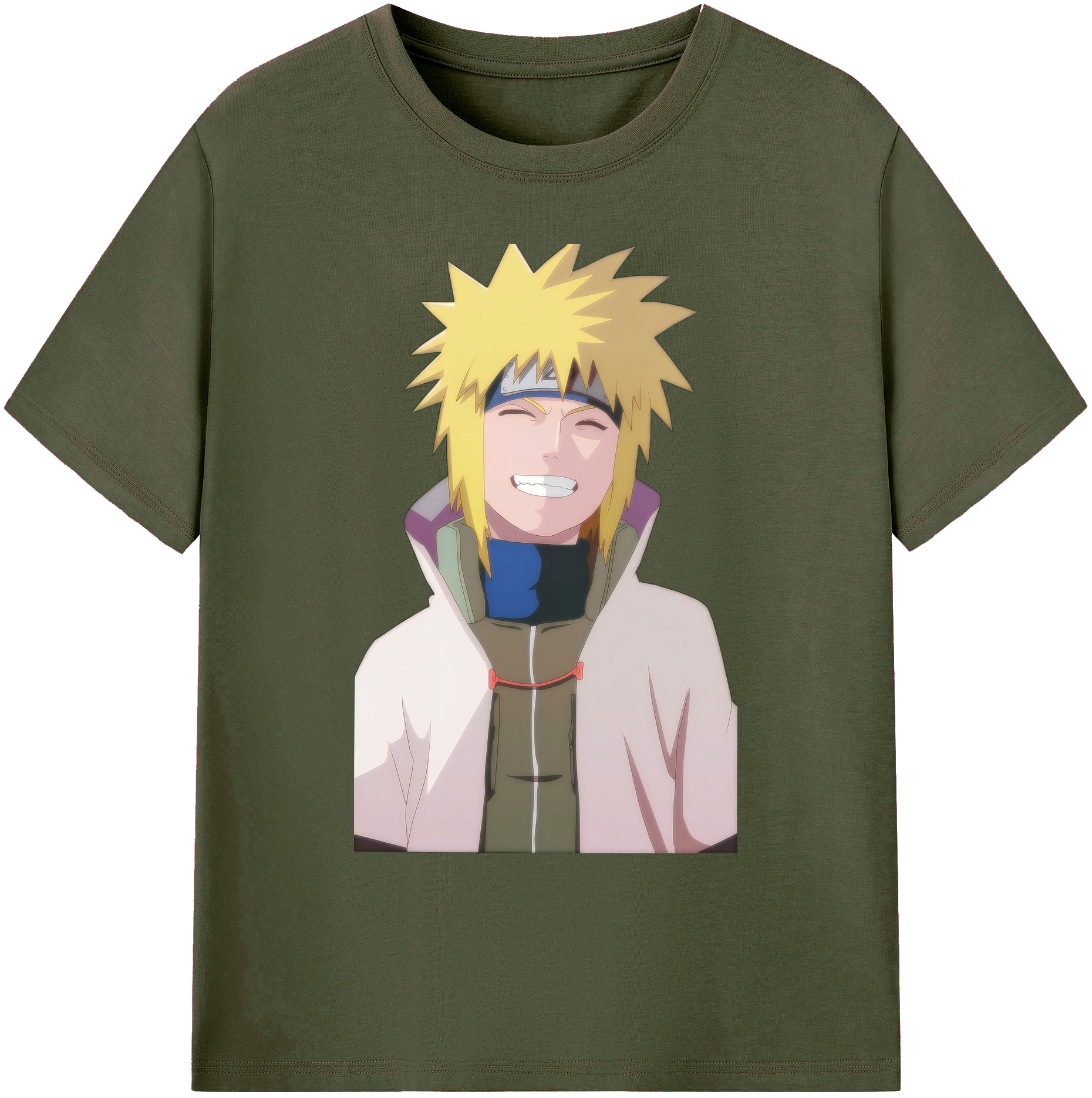 （画像用） NARUTO -ナルト- 波風 ミナト Namikaze Minato 綿100％ メンズ半袖Tシャツ｜肌触りやわらか＆通気性